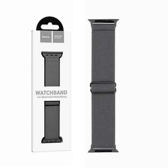 Hoco Elastic Nylon Bracelet WA04 Fashion Series (42/44/45/49mm) for iWatch Gray